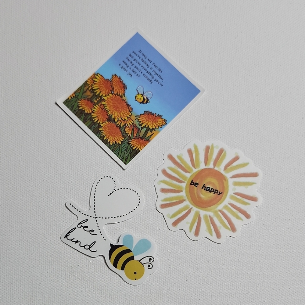 Bee and Sunflower Sticker Set